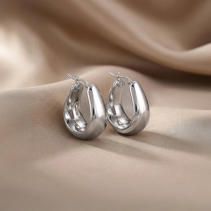 Silver Minimalist Hoop Earrings