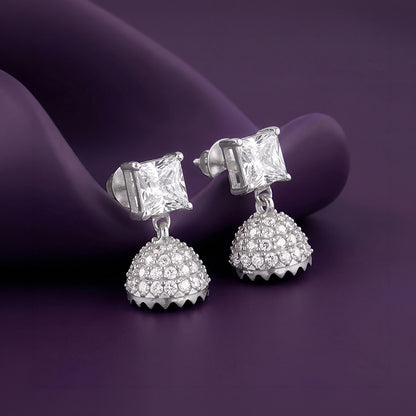 Silver Chanderi Jhumki