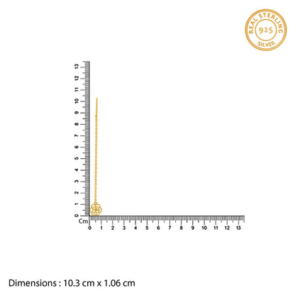 Golden Zivara Rose Sui Dhaga Earrings