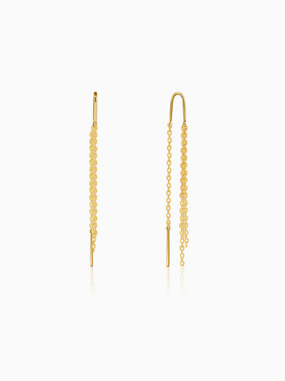 Golden Seriqo Nightshine Sui Dhaga Earrings