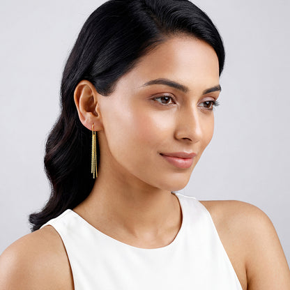 Golden Seriqo Nightshine Sui Dhaga Earrings