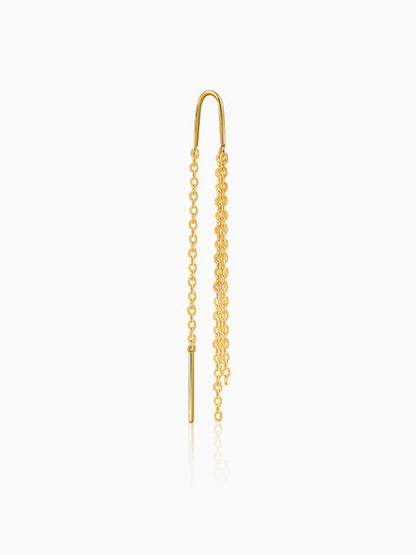 Golden Seriqo Nightshine Sui Dhaga Earrings