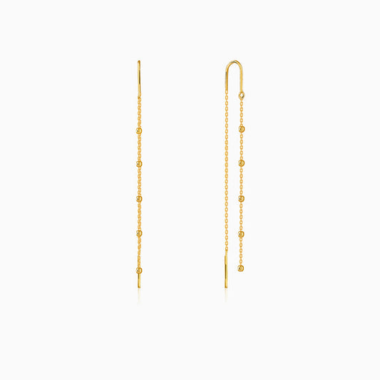 Golden Beadora Sui Dhaga Earrings