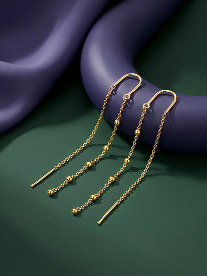 Golden Beadora Sui Dhaga Earrings