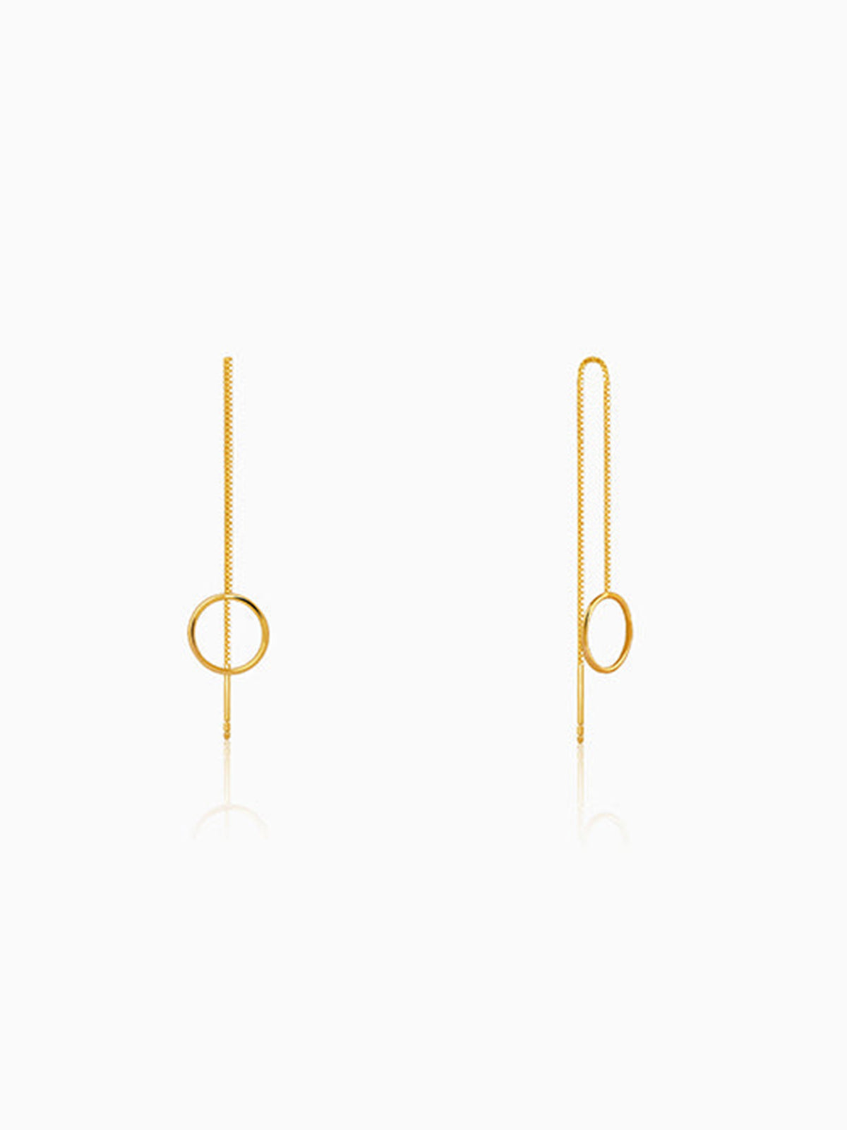 Golden Lunara Loop Sui dhaga Earrings