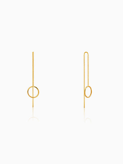Golden Lunara Loop Sui dhaga Earrings