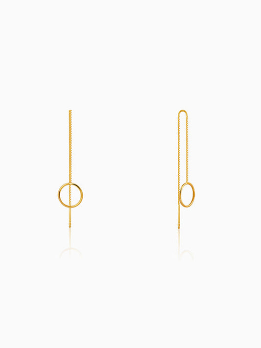 Golden Lunara Loop Sui dhaga Earrings