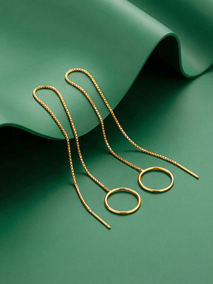 Golden Lunara Loop Sui dhaga Earrings