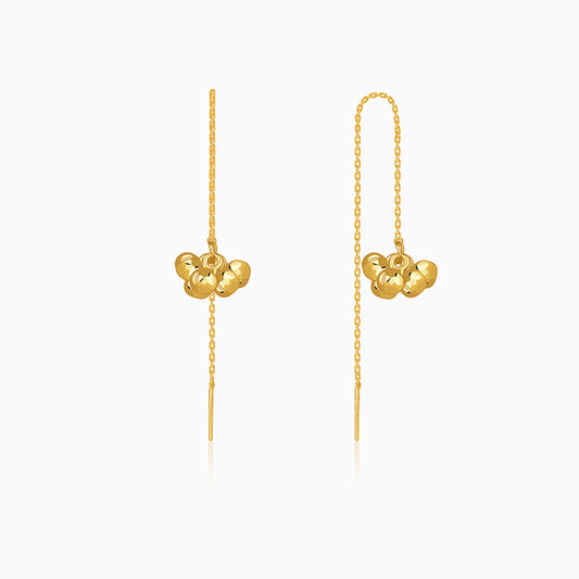 Golden Cute Orb Sui Dhaga Earrings
