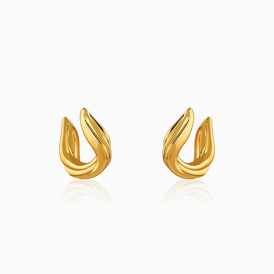 Golden Gleaming You Hoop Earrings