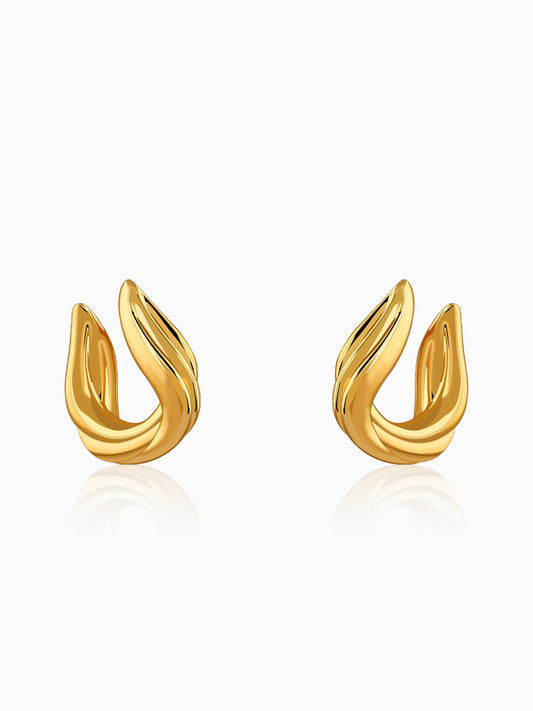 Golden Gleaming You Hoop Earrings