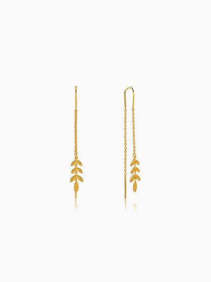 Golden Cirelle Flora Sui Dhaga Earrings