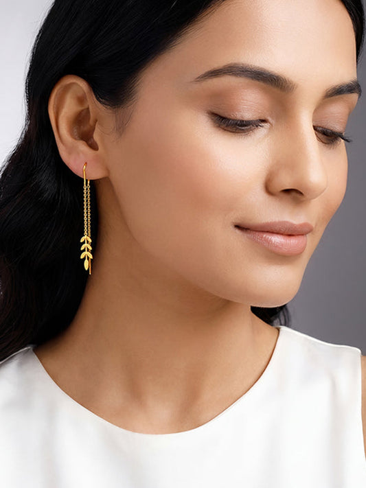 Golden Cirelle Flora Sui Dhaga Earrings