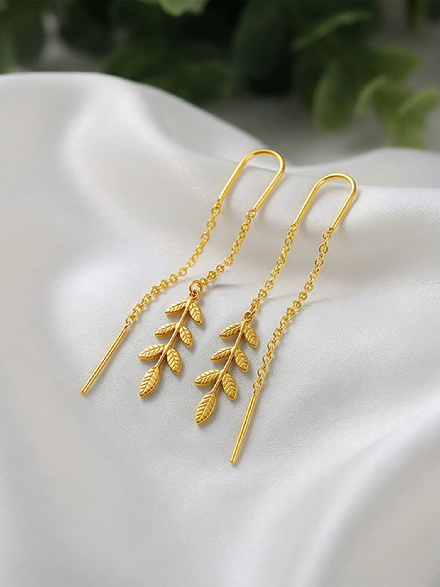 Golden Cirelle Flora Sui Dhaga Earrings