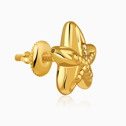 Golden Cute Starfish Studs