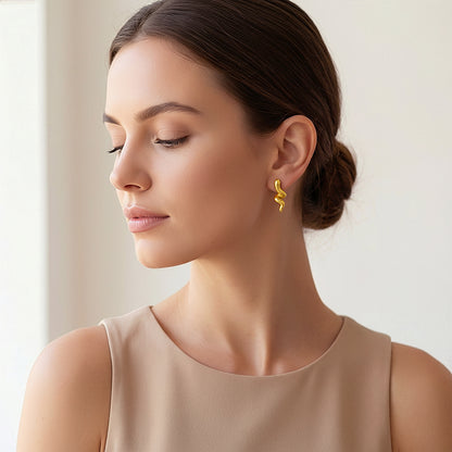 Golden Temptation Statement Earrings