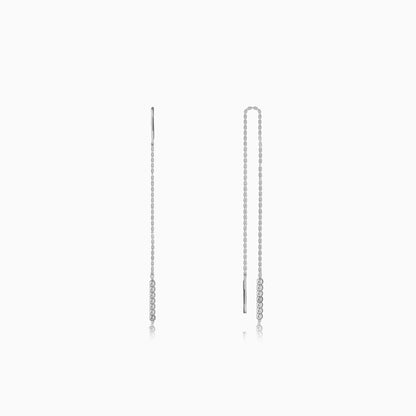 Silver Seriqo Flow Sui Dhaga Earrings