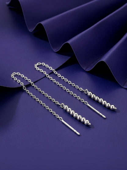 Silver Seriqo Flow Sui Dhaga Earrings