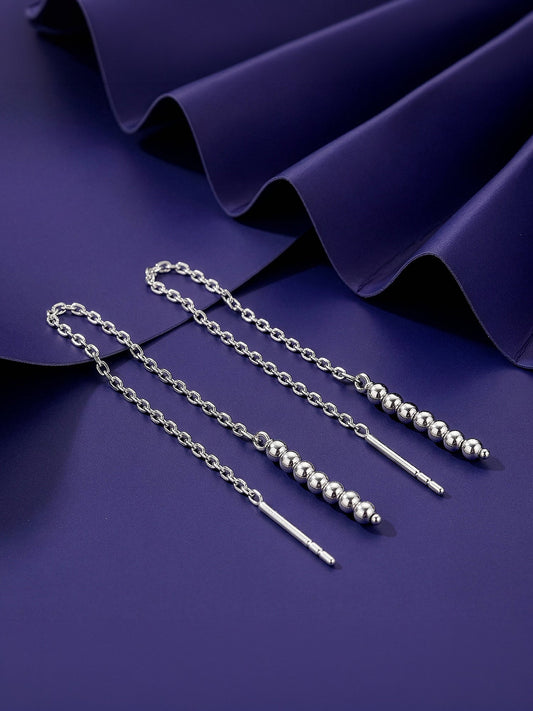 Silver Seriqo Flow Sui Dhaga Earrings