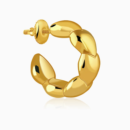 Golden Bubblegum Hoop Earrings
