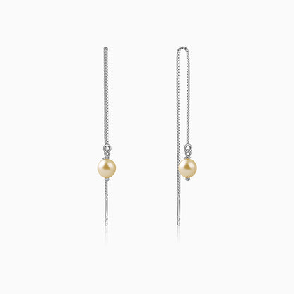 Silver Carey Pearl Sui Dhaga Earrings