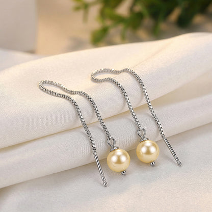 Silver Carey Pearl Sui Dhaga Earrings