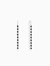 Silver Orlina Noir Sui Dhaga Earrings