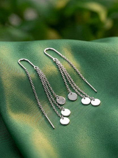 Silver Seriqo Flow Sui Dhaga Earrings