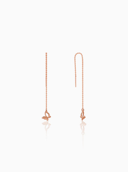 Rose Gold Fluttering Beauty Sui Dhaga Earrings