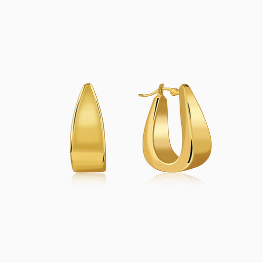 Golden Horseshoe Hoop Earrings