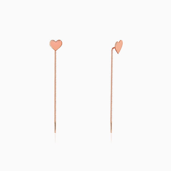 Rose Gold Love Note Sui Dhaga Earrings