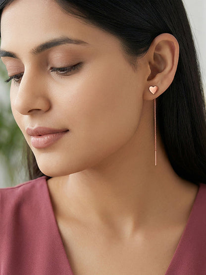 Rose Gold Love Note Sui Dhaga Earrings