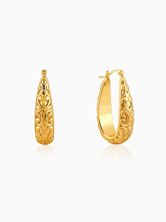 Golden Moroccan Hoop Earrings