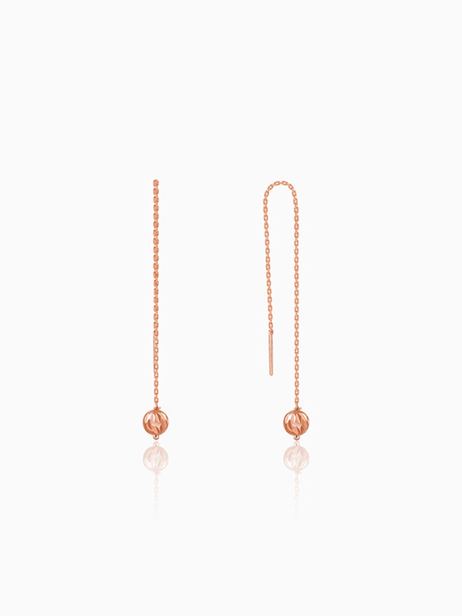 Rose Gold Aperture Sui Dhaga Earrings