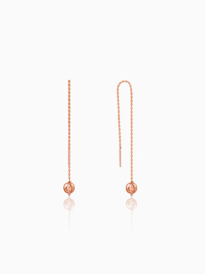 Rose Gold Aperture Sui Dhaga Earrings