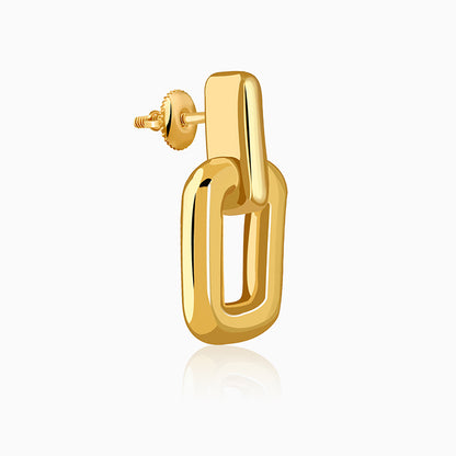 Golden Chunky Loop Hoop Earrings