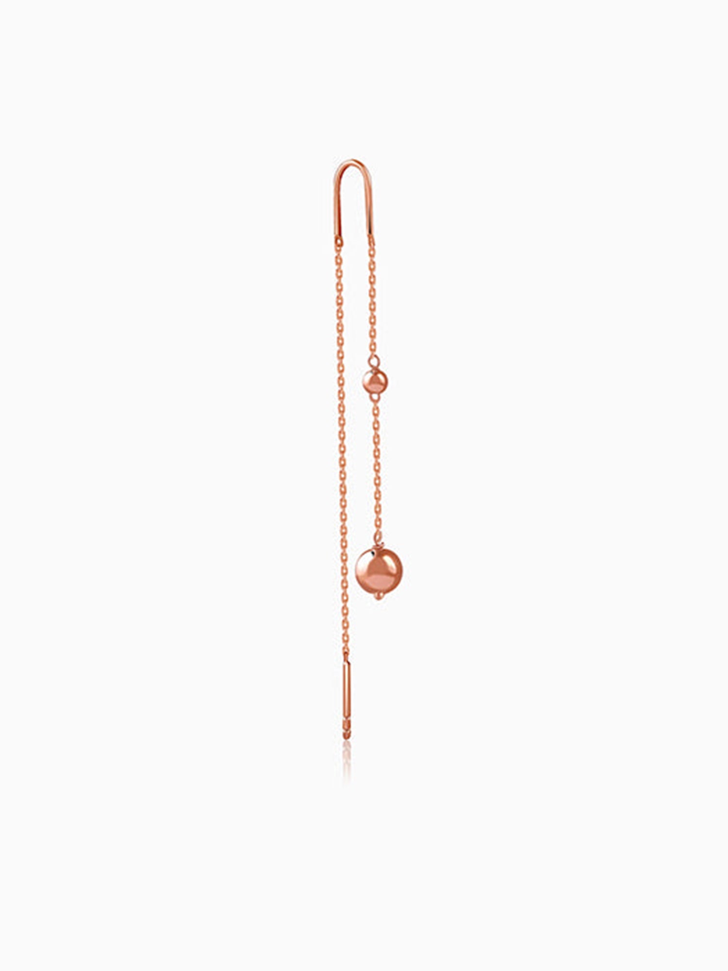 Rose Gold Aurex Beadline Sui Dhaga Earrings