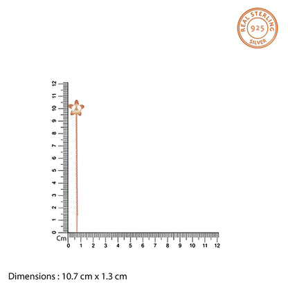 Rose Gold Courteney Pearl Sui Dhaga Earrings