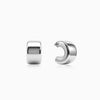 Silver Bold Half Hoop Earrings