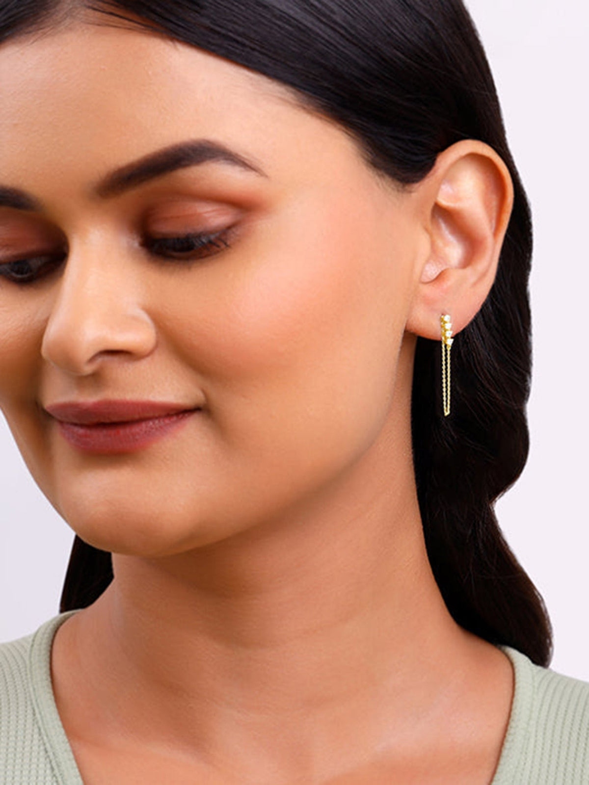 Golden Evangeline Dangler Earrings
