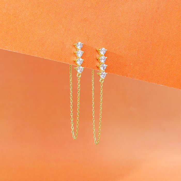 Golden Evangeline Dangler Earrings
