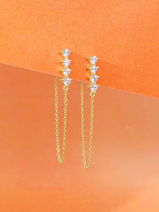 Golden Evangeline Dangler Earrings