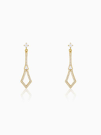 Golden Spear Dangler Earrings
