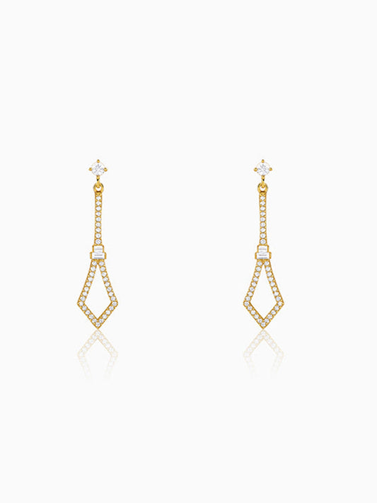Golden Spear Dangler Earrings