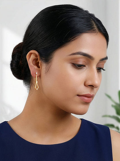 Golden Spear Dangler Earrings