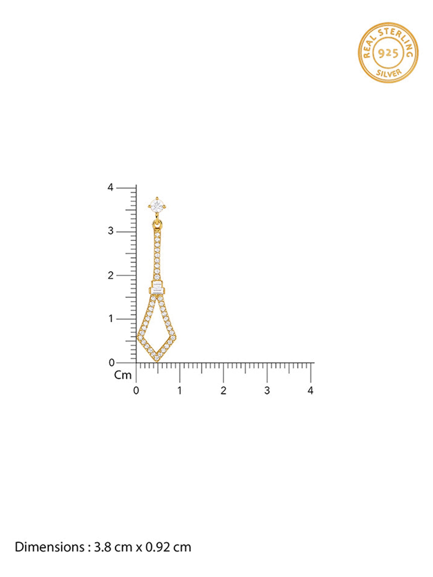 Golden Spear Dangler Earrings