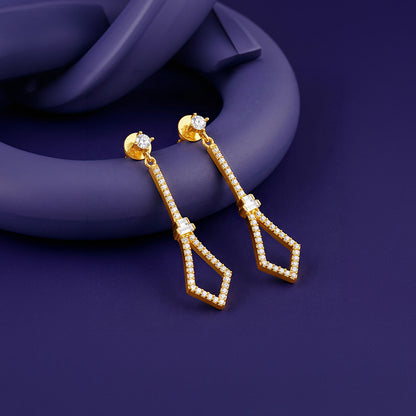 Golden Spear Dangler Earrings