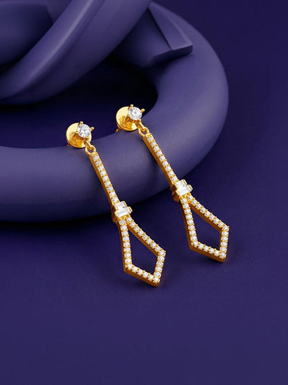 Golden Spear Dangler Earrings