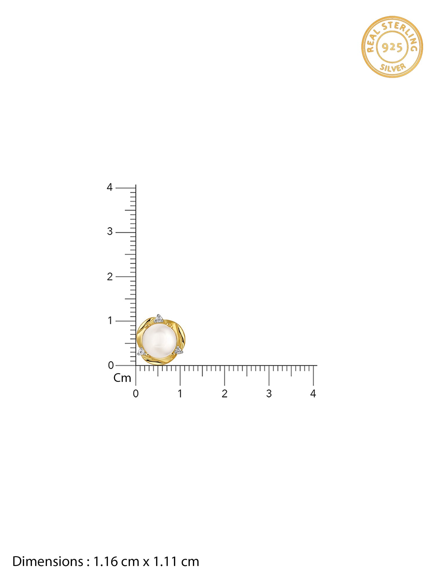 Golden Mae Pearl Stud Earrings