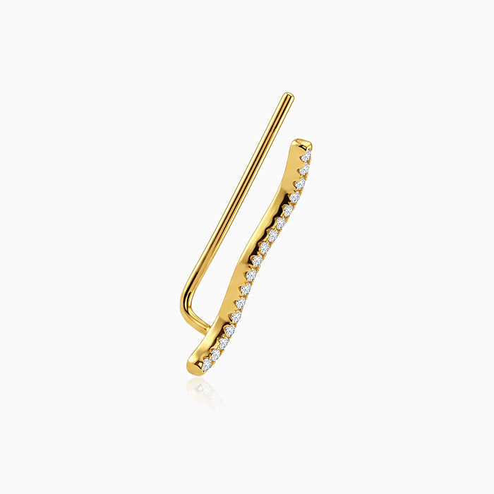 Golden Twilight Curve Climber Earrings